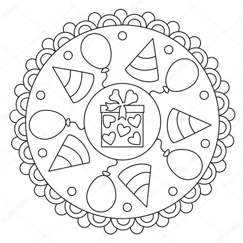 Eenvoudige viering Mandala kleurplaten — Stockvector © ingasmk 113330096