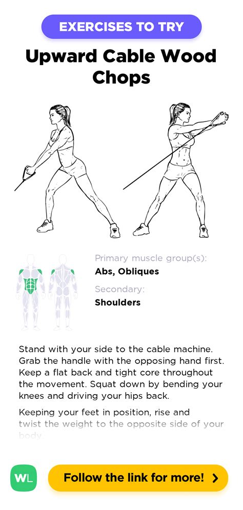 Upward Cable Wood Chops Is A Gym Work Out Exercise That Targets Abs And