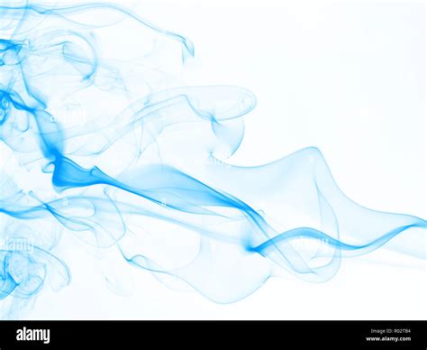Beautiful Blue Smoke Abstract On White Background Stock Photo Alamy
