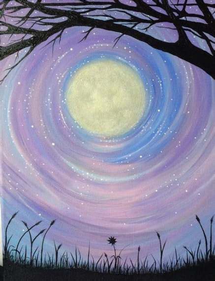 22 Trendy Painting Ideas On Canvas Acrylic Moon Canvas Painting Diy