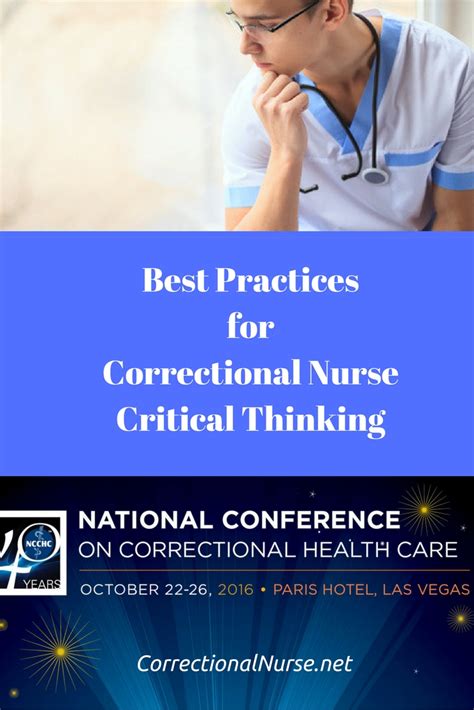 Best Practices for Correctional Nurse Critical Thinking