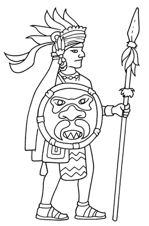 Pã¡ginas para imprimir y colorear gratis de una gran variedad de temas, que puedes imprimir y colorear. COLOREA TUS DIBUJOS: Guerrero Azteca