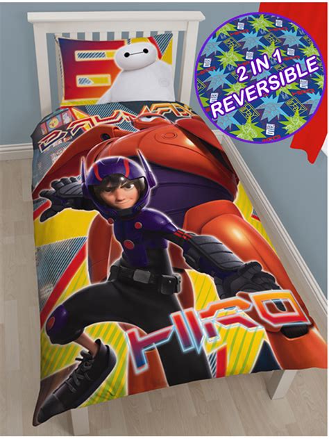 Fermeture éclair au fond de la housse pour un soutien total de la couette. BIG HERO 6 - Parure de lit - Housse de couette - Les ...