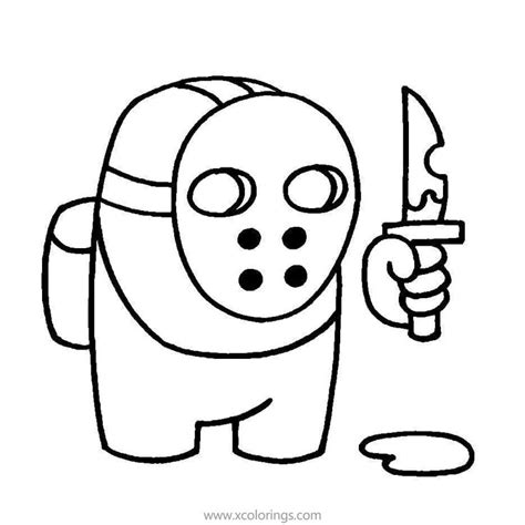 Among Us Coloring Pages Character With Mask Раскраски Бесплатные