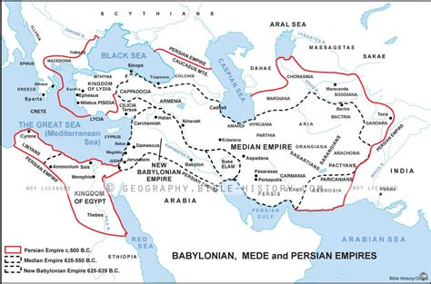 Babylonian And Persian Empires Map