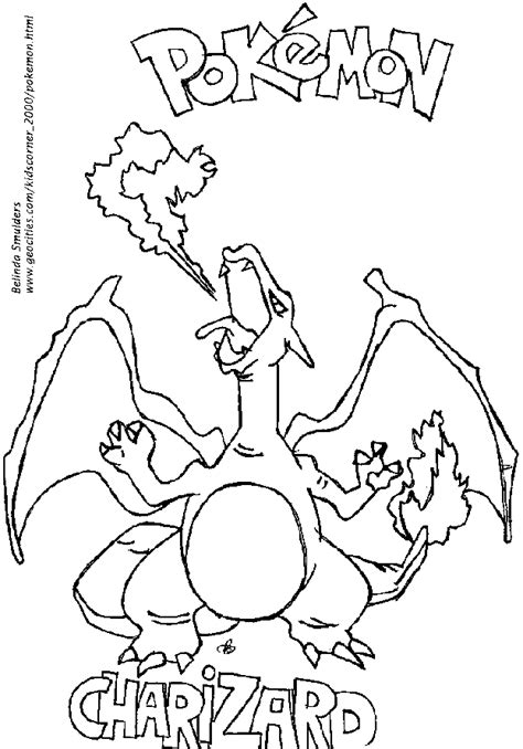 Charizard Pokemon Card Coloring Pages