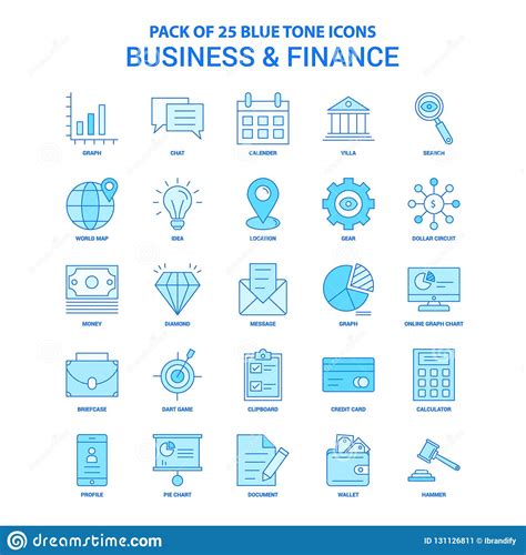 Search through more than 4100 free icons. Business And Finance Blue Tone Icon Pack - 25 Icon Sets ...