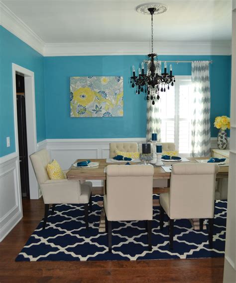 Are there any special values on white dining room sets? Turquoise and yellow dining room with black chandelier ...