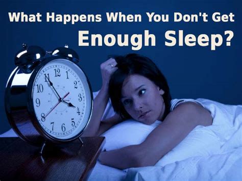 what happens to your body when you don t get enough sleep