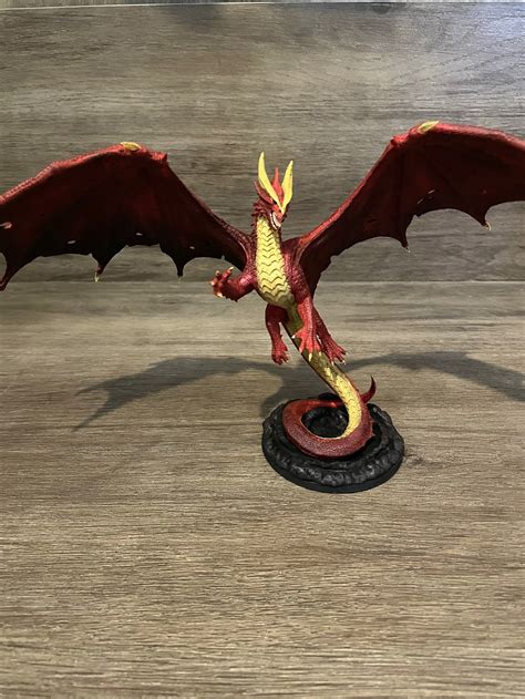 Adult Red Dragon Dungeons And Dragons Table Top Miniature Etsy