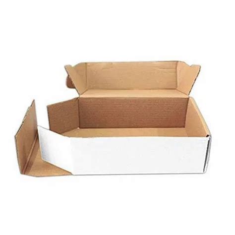 Rectangular Single Wall 3 Ply Plain White Cartons Box At Rs 12 Piece In