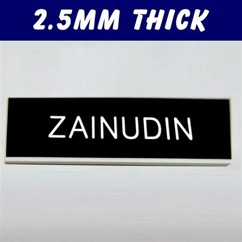 Bagaimana anda boleh membuat tempahan. Custom Premium name tag plastic saiz kerajaan, government ...