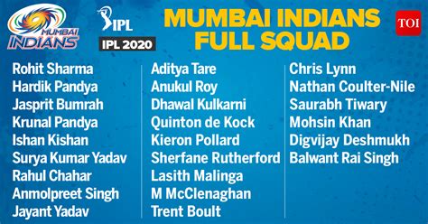The defending champion mumbai indians will once again look to dominate this year's ipl 2020. MI Team 2020 players list: Complete list of Mumbai Indians ...