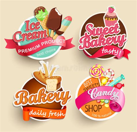Download Food Labels And Stickers. Stock Vector - Image: 70822023