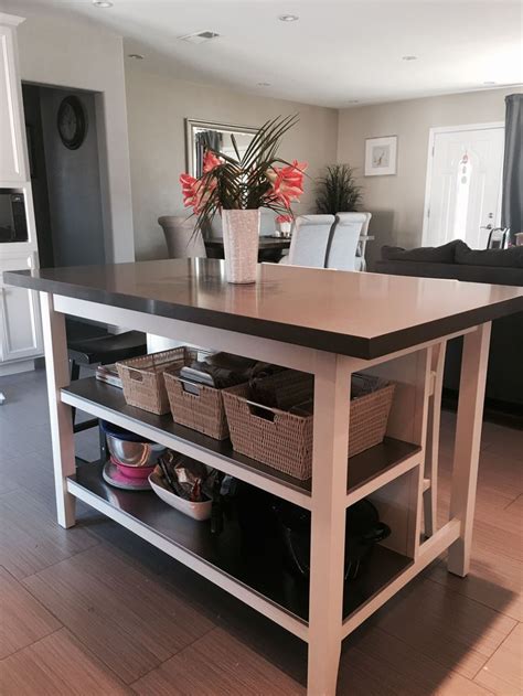Stools are from world market and i chalk painted the top white. stenstorp kitchen island ikea for ikea kitchen island ...