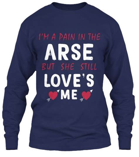 Mens Valentine's Day T Shirt Navy Long Sleeve T-Shirt ...