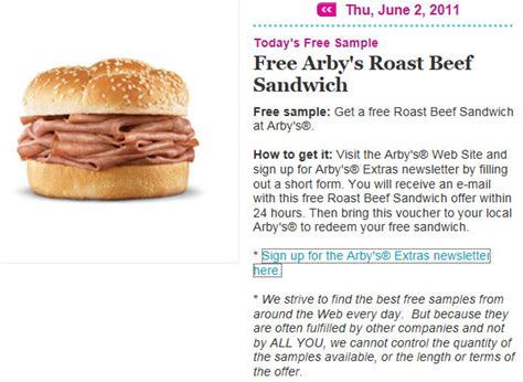 Barbara S Beat Get A Free Arby S Roast Beef Sandwich From All You