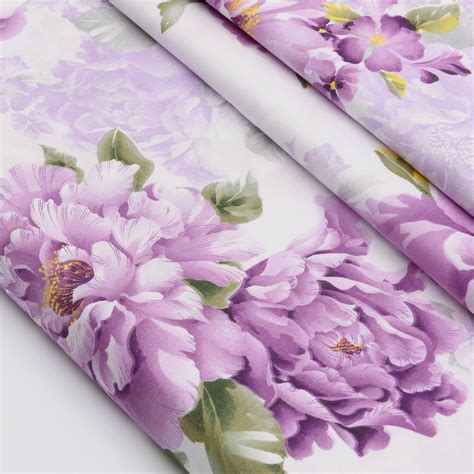 Peonies Flower Cotton Fabric Floral Modern Nursery 160 Cm Etsy