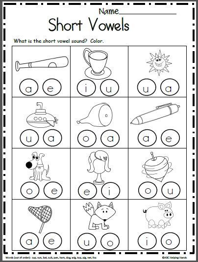 Short Vowel A Worksheets Kindergarten Worksheets For Kindergarten