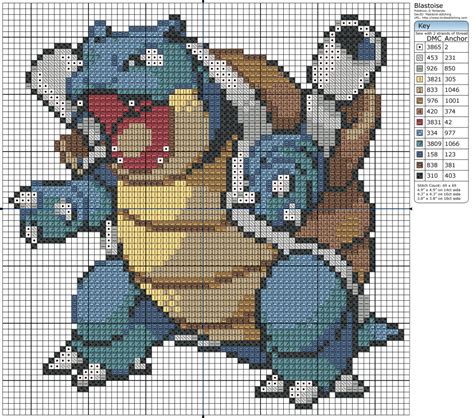 Simple pokemon cross stitch patterns. Blastoise | Pokemon cross stitch patterns, Pokemon cross ...