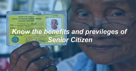 Learn the different senior citizen discount and benefits you're entitled to get and how to avail of such privileges. Senior citizen: Rights, Benefits, Privileges, and how to ...