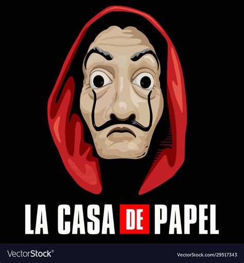And inspired by the film, where the robbers wear red costumes and and inspired by the film, where the robbers wear red costumes and wear dali masks so i made a logo that you can use for your youtube channel. La Casa De Papel Logo Vector