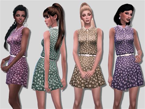Babette Dress By Simalicious Sims 4 Female Clothes