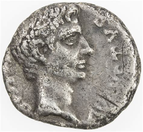 Roman Empire Augustus 27 Bc 14 Ad Ar Denarius 333g Rome F Vf