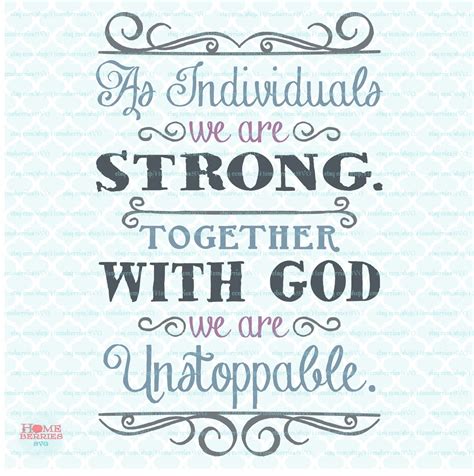 Unstoppable With God Quote Svg Religious Quote Svg Christian Etsy