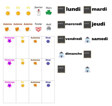 French Days Months And Seasons Teaching Resources