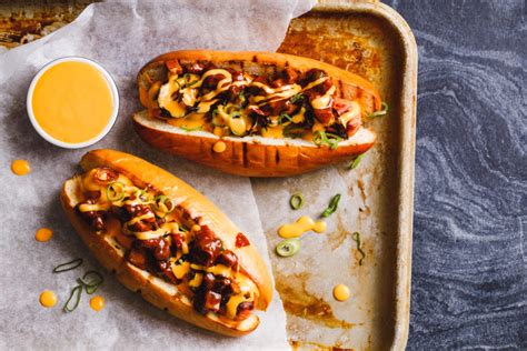 Enjoy with mashed potatoes, if desired. Nacho hot dog with bean chilli - Macphie