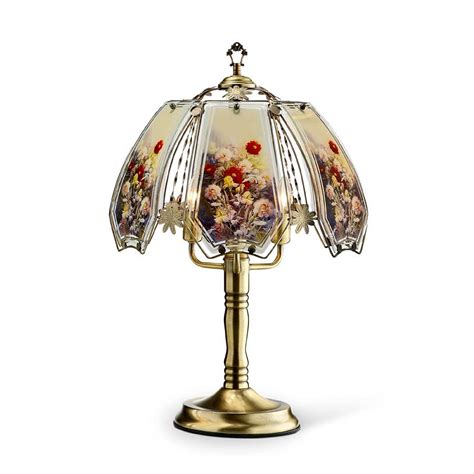 Ore International 235h Gold Floral Garden Touch Lamp