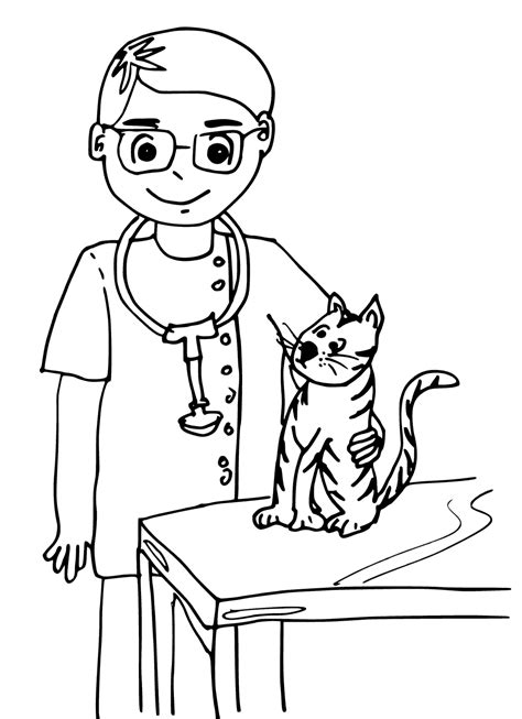 Veterinarian Coloring Pages Png & Free Veterinarian Coloring Pages.png