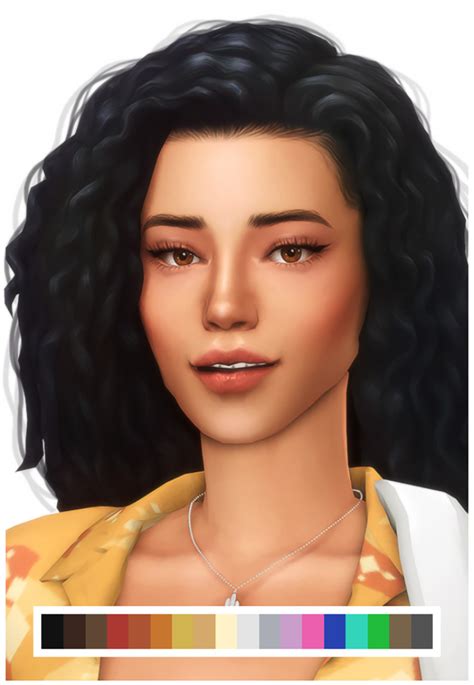 Short Curly Hairstyle By S Club The Sims Resource Sims 4 Hairs