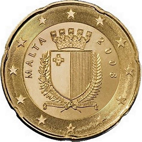 20 Euro Cent Malta 2008 2018 Km 129 Coinbrothers Catalog