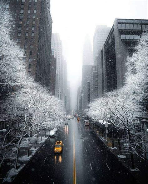 A Snowy Day City Wallpaper Scenery Nature Photography