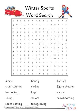 Snowflake Word Search