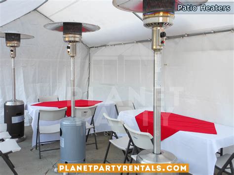 Renting tables and chairs to go with your patio heater rental will ensure your guests are comfortable. Patio Heaters for Rent | Heater includes Propane Gas ...