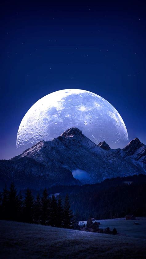 Moon Mountains Iphone Wallpapers