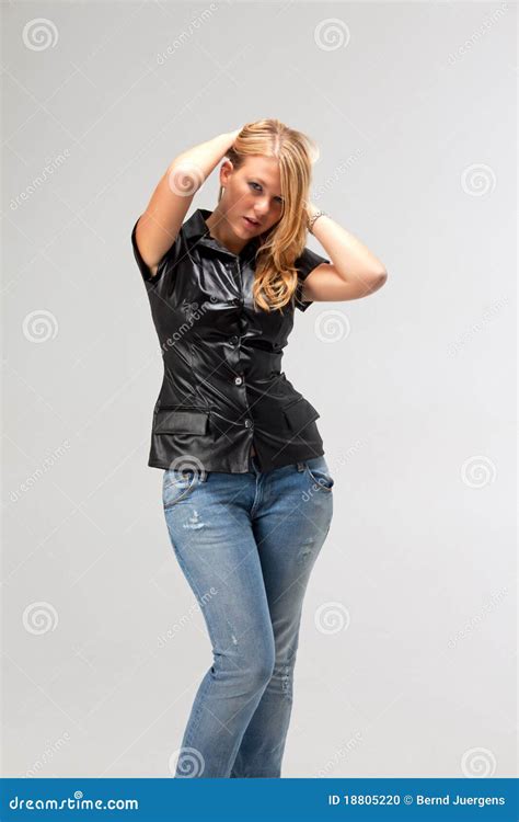 Blonde Stock Photo Image Of Jeans Cute Sensuality 18805220