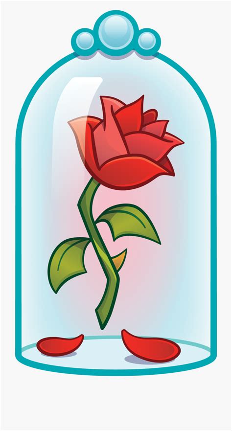 Rose Clipart Beauty And The Beast - Beauty And The Beast Rose Drawing