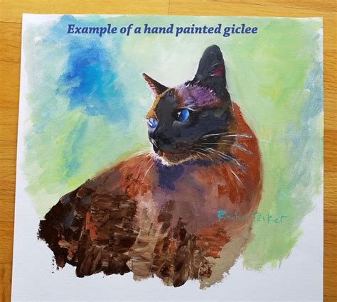 Traditional Applehead Siamese Cat Art Print Of My