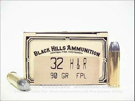 32 Handr Magnum Ammo Black Hills Ammunition 90 Grain Lead Flat Nose