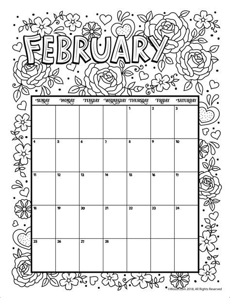 Get ready for the new year with this free 2021 disney calendar! Free Printable Calendar Coloring Pages | Ten Free ...