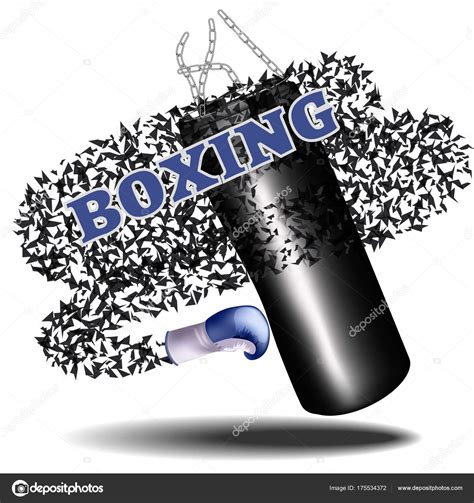 Choose & make it your own. Boxing.Poster advertising, template. Punching bag with ...