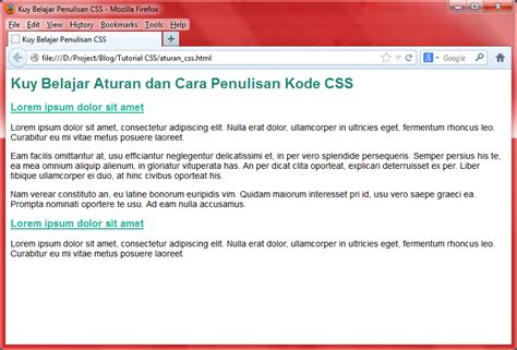 Jadi setiap anda membuka website apapun dengan menggunakan. Aturan dan Cara Penulisan Kode CSS Dalam Website - Kuy Belajar