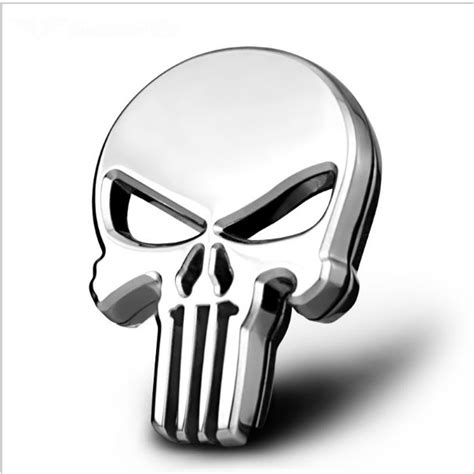 Metal 3d Punisher Skull Stickers Biker Life
