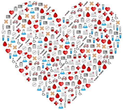 Heart Of Medical Symbols Clip Art Image Clipsafari