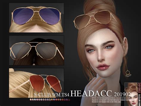 Sunglasses Headacc 201902 By S Club Wm At Tsr Sims 4 Updates