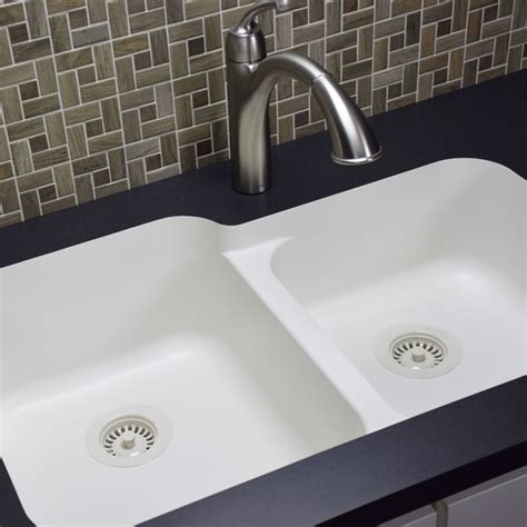 Best quartz composite sinks 2021: KARRAN Q360WHITE Q-360 32-1/2" x 21" Quartz Undermount ...